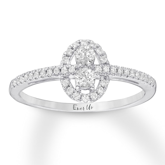 Previously Owned Ever Us Diamond Ring 1/3 ct tw Round-cut 10K White Gold