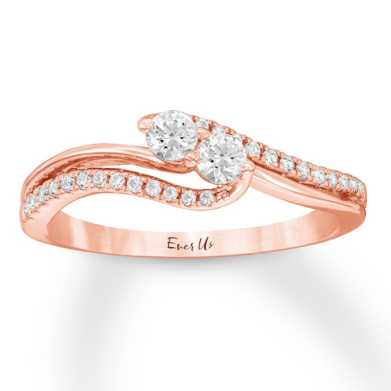 Main Image 1 of Previously Owned Ever Us Diamond Ring 1/3 ct tw 10K Rose Gold