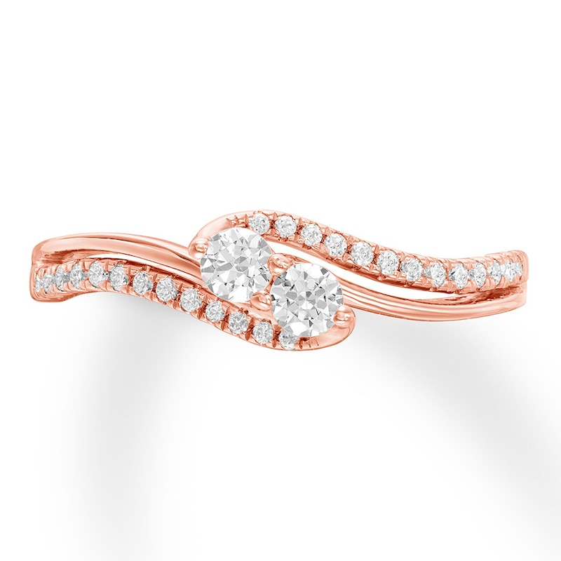 Main Image 4 of Previously Owned Ever Us Diamond Ring 1/3 ct tw 10K Rose Gold