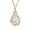 Thumbnail Image 1 of Previously Owned Interwoven Diamond Necklace 1/10 ct tw 10K Yellow Gold 19"