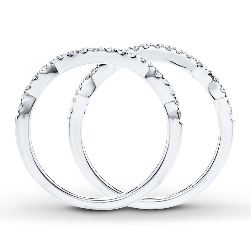 Main Image 2 of Previously Owned Diamond Wedding Band 3/8 ct tw Round-cut 14K White Gold