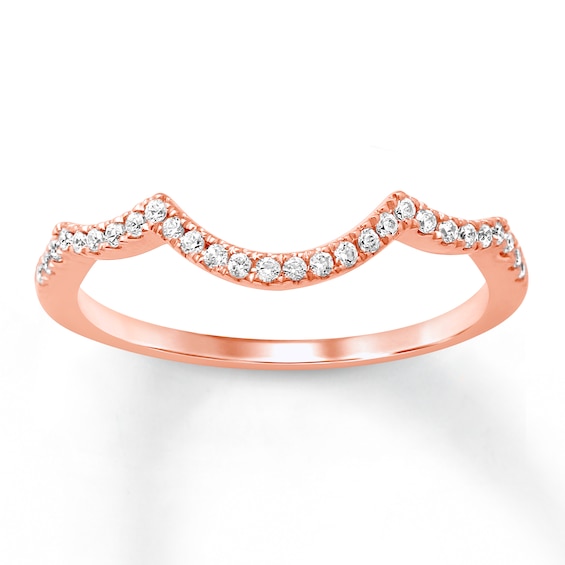 Previously Owned Diamond Wedding Band 1/8 ct tw Round-cut 14K Rose Gold