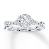 Thumbnail Image 1 of Previously Owned Bridal Ring 1/2 ct tw Round-cut 10K White Gold
