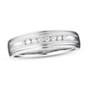 Thumbnail Image 4 of Previously Owned Men's Diamond Wedding Band 1/10 ct tw Round-cut 10K White Gold