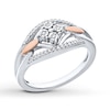Thumbnail Image 2 of Previously Owned Diamond Fashion Ring 1/10 ct tw Sterling Silver & 10K Rose Gold