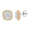 Thumbnail Image 1 of Previously Owned Diamond Earrings 1/3 ct tw Round-cut 10K Two-Tone Gold