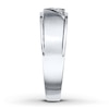 Thumbnail Image 2 of Previously Owned Men's Diamond Wedding Band 1/10 ct tw Round-cut 10K White Gold