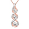 Thumbnail Image 1 of Previously Owned Diamond Necklace 1/5 ct tw Round-cut 10K Rose Gold