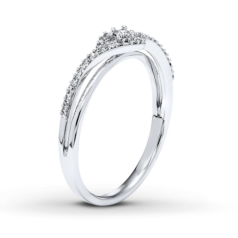 Main Image 2 of Previously Owned Diamond Ring 1/8 ct tw Sterling Silver