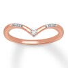 Thumbnail Image 1 of Previously Owned Chevron Ring 1/20 ct tw Round-cut 10K Rose Gold