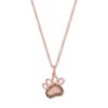 Thumbnail Image 1 of Previously Owned Le Vian Paw Print Necklace 1/5 cttw Diamonds 14K Strawberry Gold