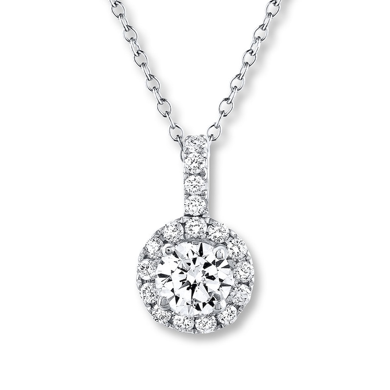 Previously Owned THE LEO Diamond Necklace 5/8 ct tw Diamonds 14K White Gold