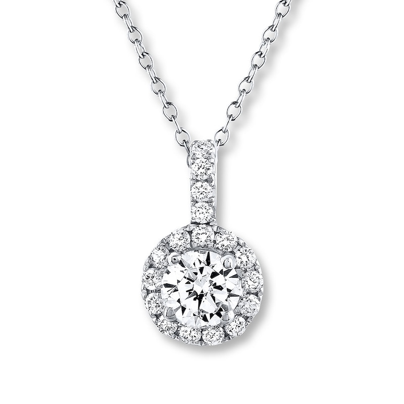 Main Image 1 of Previously Owned THE LEO Diamond Necklace 5/8 ct tw Diamonds 14K White Gold