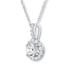 Thumbnail Image 3 of Previously Owned THE LEO Diamond Necklace 5/8 ct tw Diamonds 14K White Gold