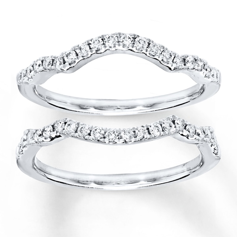 Main Image 1 of Previously Owned Diamond Wedding Band 3/8 ct tw Round-cut 14K White Gold - Size 11.75