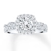 Thumbnail Image 1 of Previously Owned Diamond Engagement Ring 1-3/8 ct tw Round-cut 14K White Gold Size 3.75