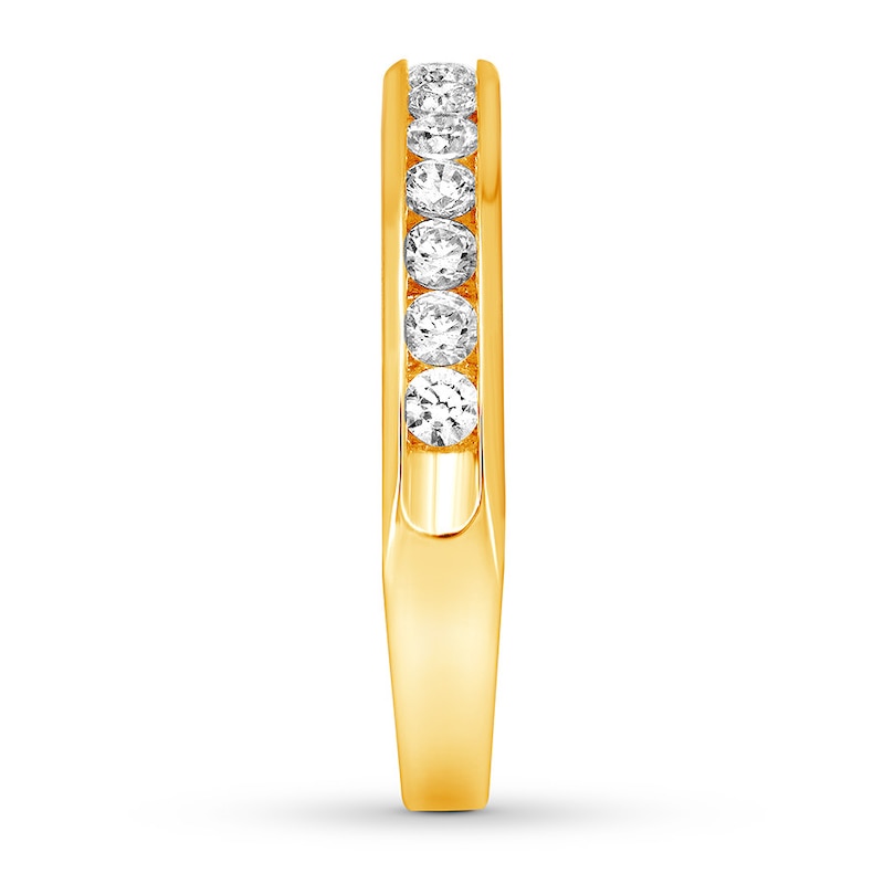 Main Image 3 of Previously Owned Diamond Anniversary Band 1/2 ct tw Round-cut 10K Yellow Gold Size 9.5