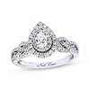 Thumbnail Image 1 of Previously Owned Neil Lane Bridal Ring 7/8 ct tw Pear-Shaped Diamonds 14K White Gold Size 5