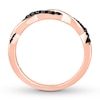 Thumbnail Image 2 of Previously Owned Black Diamond Wedding Band 1/6 ct tw Round-cut 14K Rose Gold Size 8.5