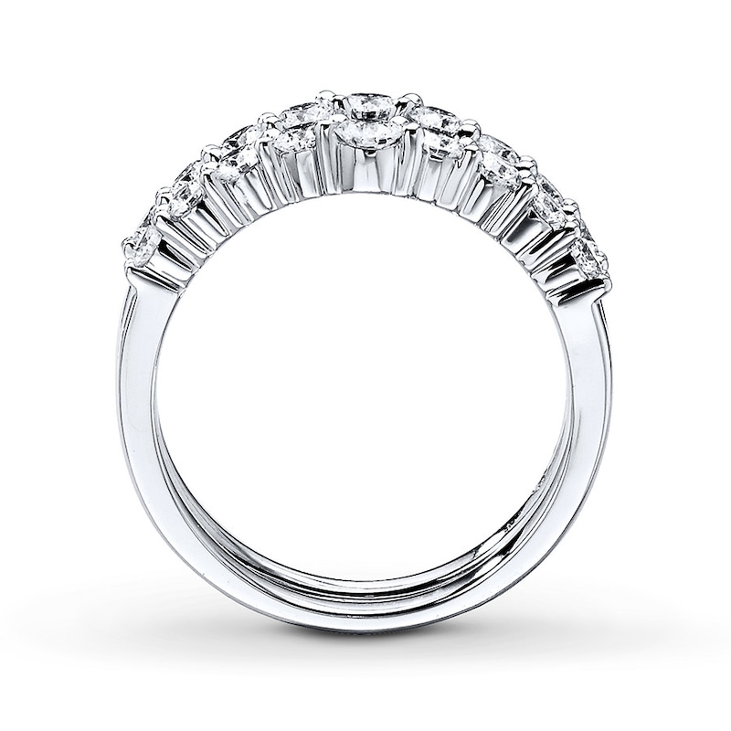 Main Image 2 of Previously Owned THE LEO Diamond Enhancer Ring 1 ct tw Round-cut 14K White Gold Size 6.75