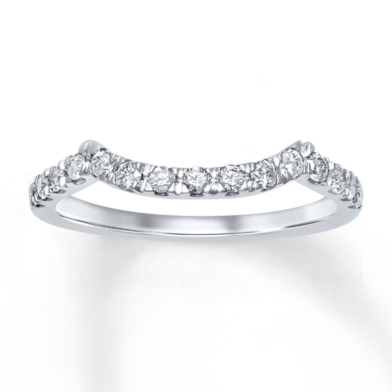 Main Image 1 of Previously Owned Wedding Band 1/3 ct tw Round-cut Diamonds 14K White Gold Size 11.25