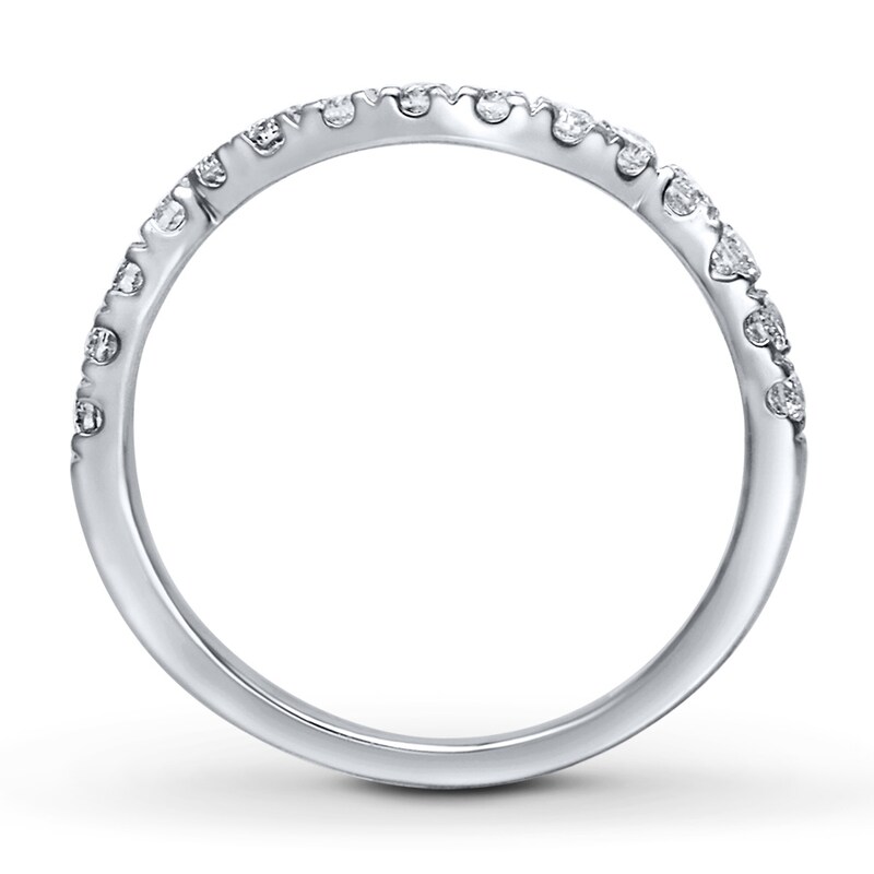 Main Image 2 of Previously Owned Wedding Band 1/3 ct tw Round-cut Diamonds 14K White Gold Size 11.25