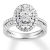 Thumbnail Image 1 of Previously Owned Diamond Engagement Ring 1-1/4 ct tw Round-cut 14K White Gold Size 3.75