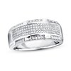Thumbnail Image 1 of Previously Owned Men's Band 1/2 ct tw Round-cut Diamonds 10K White Gold - Size 6