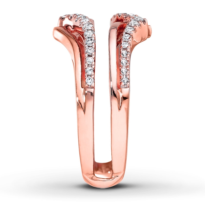 Main Image 3 of Previously Owned Diamond Enhancer Ring 1/4 ct tw Round-cut 14K Rose Gold Size 11.5