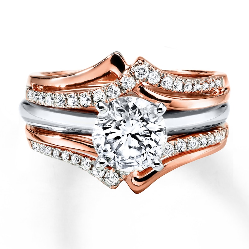 Main Image 4 of Previously Owned Diamond Enhancer Ring 1/4 ct tw Round-cut 14K Rose Gold Size 11.5