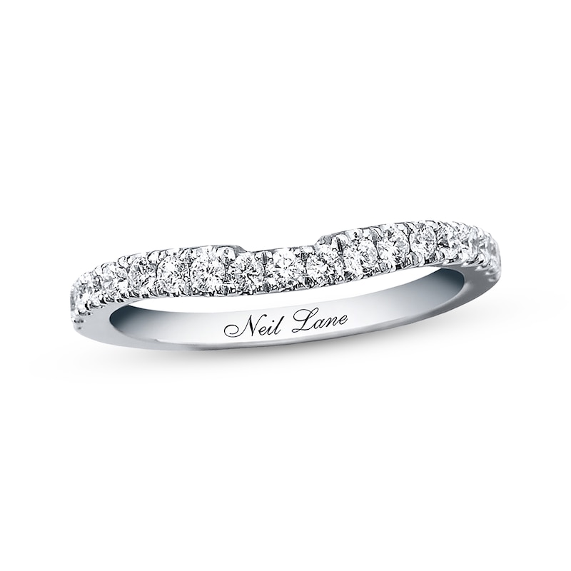 Main Image 1 of Previously Owned Neil Lane Wedding Band 3/8 ct tw Round-cut Diamonds 14K White Gold - Size 4.75