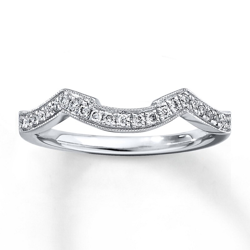 Main Image 1 of Previously Owned Neil Lane Wedding Band 1/8 ct tw Diamonds 14K White Gold Size 10.5