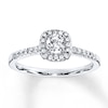 Thumbnail Image 1 of Previously Owned Diamond Engagement Ring 3/8 ct tw Round-cut 10K White Gold Size 13
