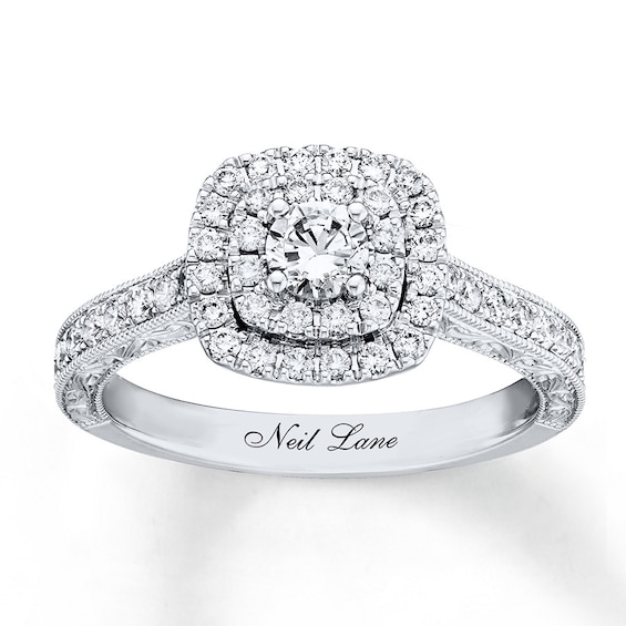 Previously Owned Neil Lane Engagement Ring 7/8 ct tw Diamonds 14K White Gold 4.25