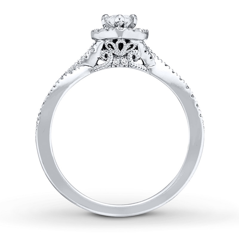 Main Image 2 of Previously Owned Neil Lane Engagement Ring 7/8 ct tw Marquise & Round-cut Diamonds 14K White Gold Size 4.25