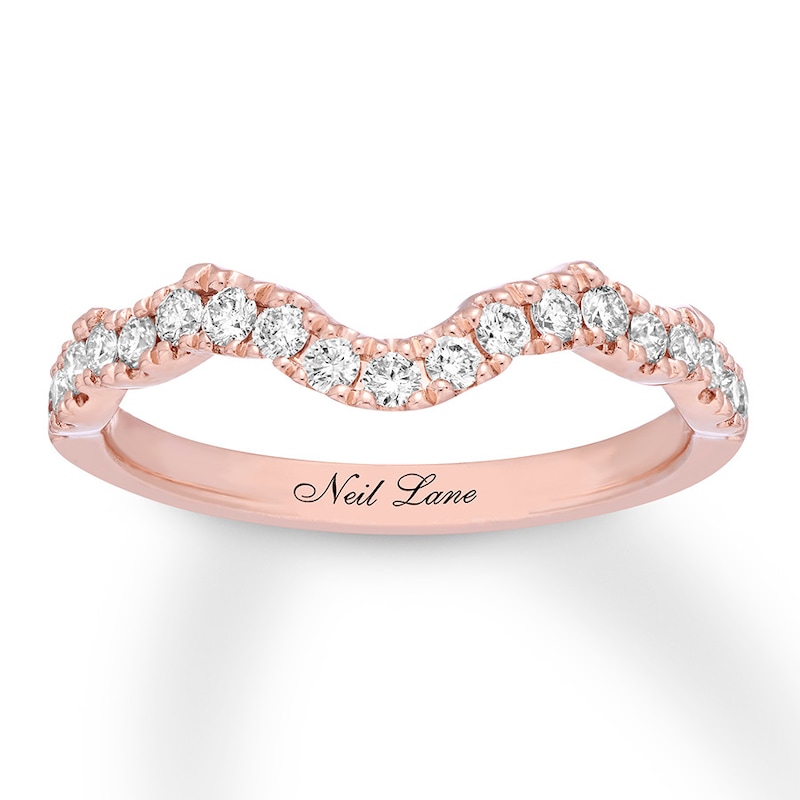 Main Image 1 of Previously Owned Neil Lane Diamond Wedding Band 1/3 ct tw 14K Rose Gold - Size 3.25