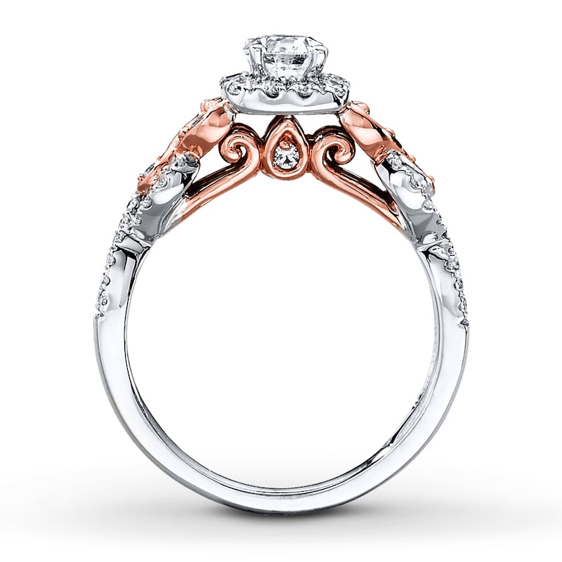 Main Image 2 of Previously Owned Diamond Engagement Ring 1 ct tw Round-cut 14K Two-Tone Gold - Size 10