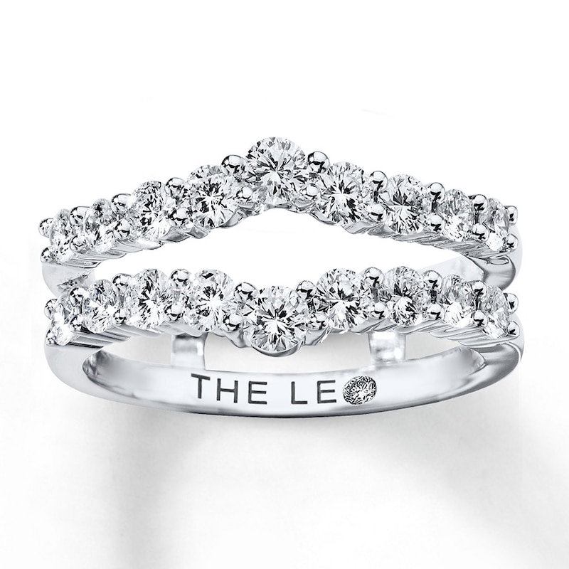 Main Image 1 of Previously Owned THE LEO Diamond Enhancer Ring 1 ct tw Round-cut 14K White Gold Size 5