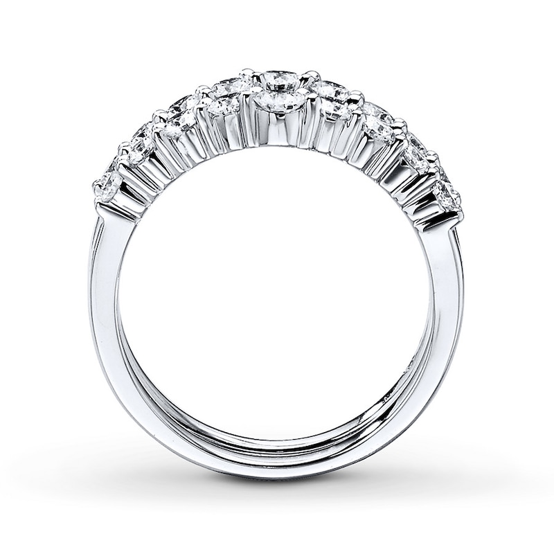 Main Image 2 of Previously Owned THE LEO Diamond Enhancer Ring 1 ct tw Round-cut 14K White Gold Size 5