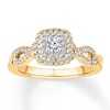 Thumbnail Image 1 of Previously Owned Diamond Engagement Ring 1/2 ct tw Round-cut 10K Two-Tone Gold Size 9