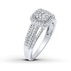 Thumbnail Image 2 of Previously Owned Diamond Ring 1/2 ct tw 10K White Gold - Size 9.75