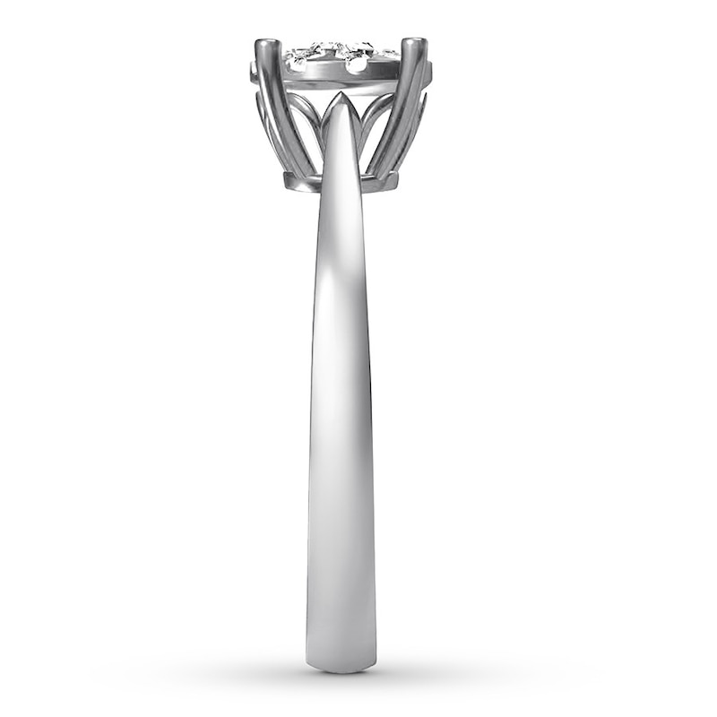 Main Image 3 of Previously Owned Diamond Engagement Ring 3/8 ct tw Round-cut 14K White Gold Size 4.25