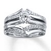 Thumbnail Image 4 of Previously Owned Diamond Enhancer Ring 1/4 ct tw Round-cut 14K White Gold - Size 3.25