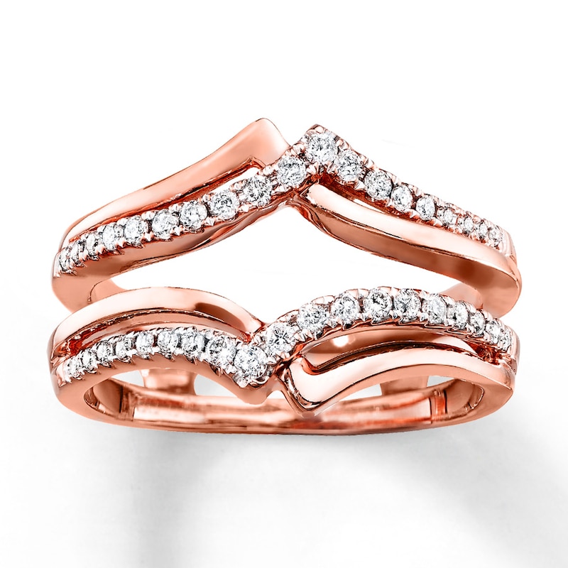 Main Image 1 of Previously Owned Diamond Enhancer Ring 1/4 ct tw Round-cut 14K Rose Gold - Size 4.25