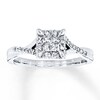 Thumbnail Image 1 of Previously Owned Engagement Ring 1/3 ct tw Round-cut Diamonds 10K White Gold - Size 10.25