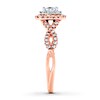 Thumbnail Image 3 of Previously Owned Diamond Engagement Ring 5/8 ct tw Princess & Round-cut 14K Two-Tone Gold - Size 3.5