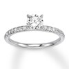 Thumbnail Image 1 of Previously Owned Diamond Engagement Ring 3/4 ct tw Round-cut 14K White Gold - Size 9.75