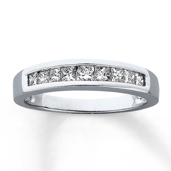 Previously Owned Diamond Anniversary Band 1/2 ct tw Princess-cut 14K White Gold Size 9