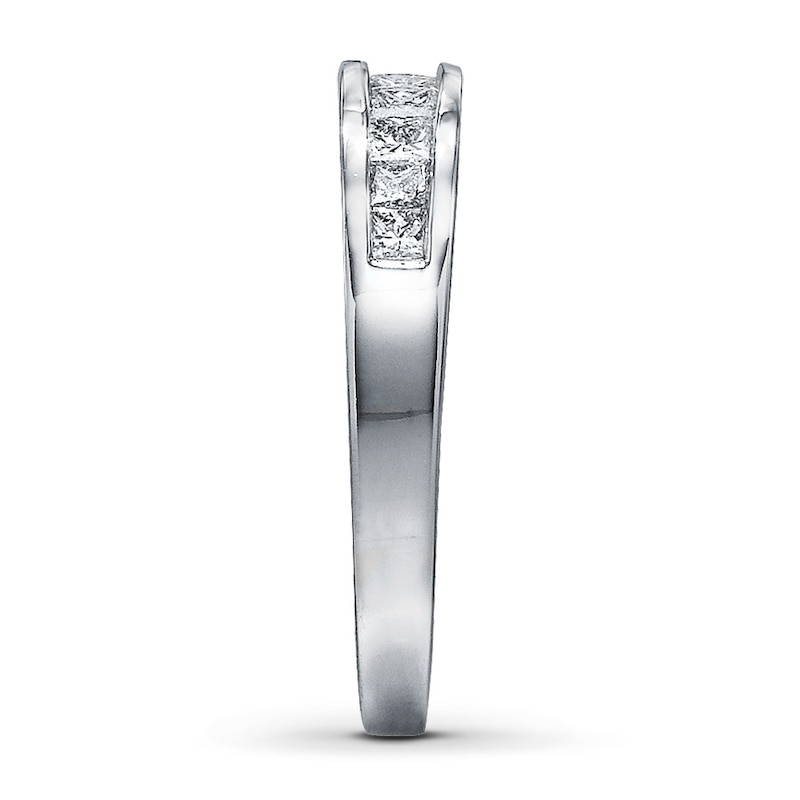 Main Image 3 of Previously Owned Diamond Anniversary Band 1/2 ct tw Princess-cut 14K White Gold Size 9
