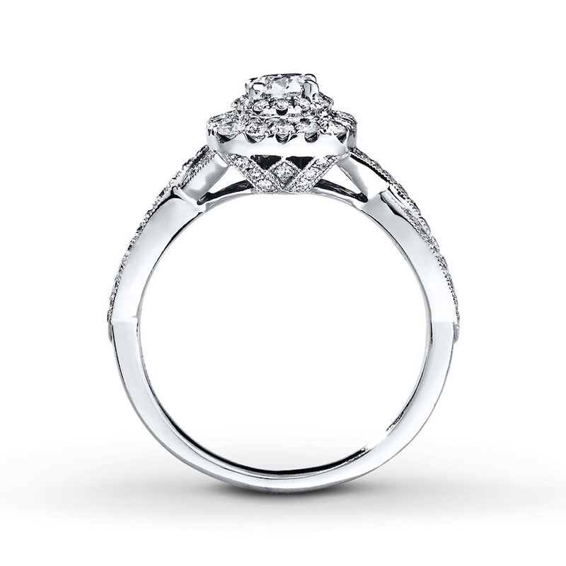 Main Image 2 of Previously Owned Neil Lane Engagement Ring 7/8 ct tw Round-cut Diamonds 14K White Gold Size 4